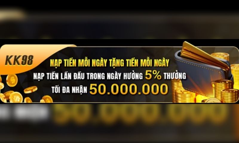 Tham gia nạp tiền người chơi cũng có thể nhận tiền thưởng