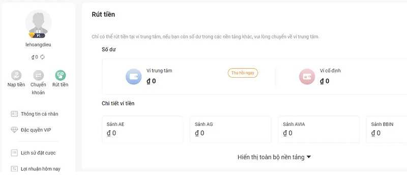 KK98 có rút được tiền không